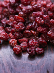 dried cranberries in a bowl ,fruit full of vitamin c.