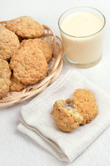 Oatmeal cookies and milkshake