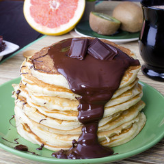 pancakes with chocolate