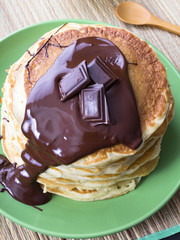 pancakes with chocolate