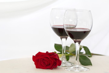Wine and rose