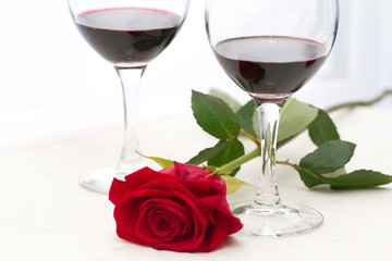 Wine and rose