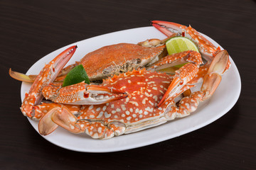 Boiled crabs