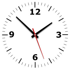 wall clock on a white background