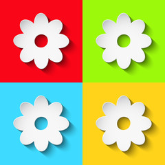 Background with white abstract elements