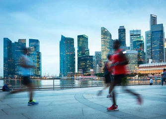 Zelfklevend Fotobehang Singapore running © joyt