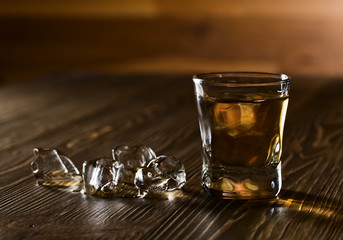 whiskey and natural ice