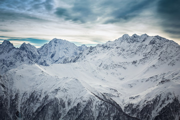 Obraz premium Beautiful view from Grossglockner-Heiligenblut ski resort