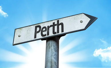Perth sign with a beautiful day