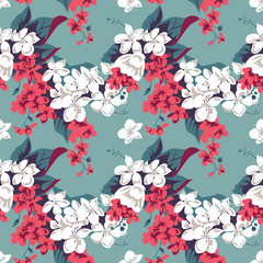 Cherry blossom seamless pattern