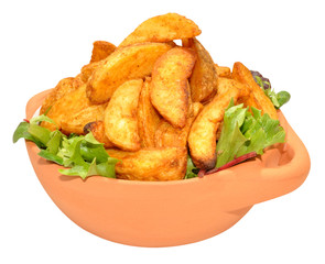 Potato Wedges In Bowl