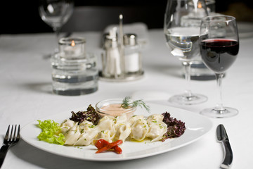 Pelmeni, meat dumplings
