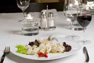 Pelmeni, meat dumplings