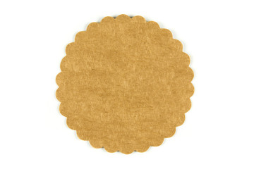 A round paper tag