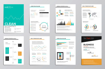 Fototapeta na wymiar Business infographics elements for corporate brochures