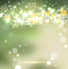 Elegant Christmas green shine background
