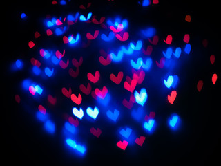 Heart bokeh background, Valentine's day