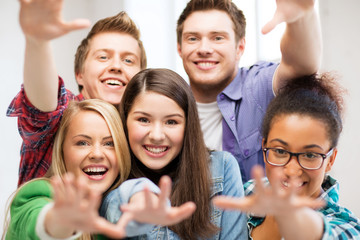 Obraz premium group of students at school
