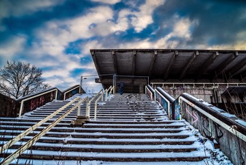 Fototapeta premium Lost Place Bahnhof München Olympiastadion