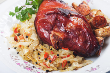 Roasted pork knuckle