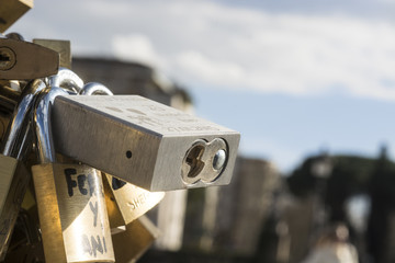love lock bridge milvio rome