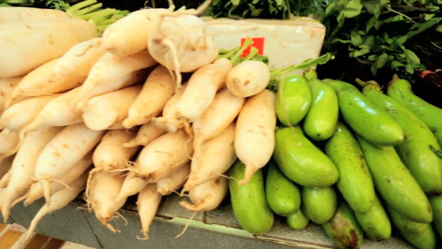 Freshly grown vegetables Phuket market, Thailand