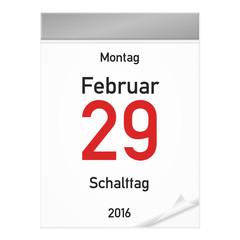 kalenderblatt v2 schalttag 2016 IIIb