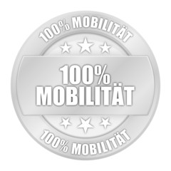 Obraz premium button 201204 100 prozent mobilitaet I
