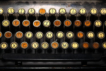 Vintage typewriter keyboard