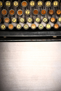 Vintage typewriter keyboard