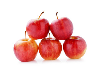 red apple  on white background