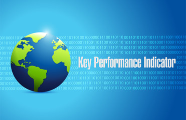 key performance indicator globe sign