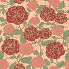 elegant seamless floral pattern with roses