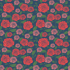 elegant seamless floral pattern with roses