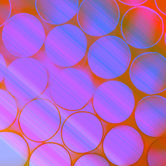 Blurred bright blue purple bubbles as background.