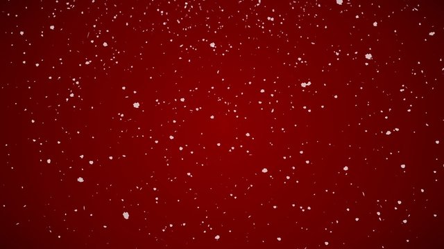 Snow falling down. Video animation
