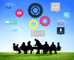 Team Teamwork Cog Functionality Technology Business Concept