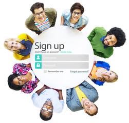 Sign Up Register Online Internet Web Concept