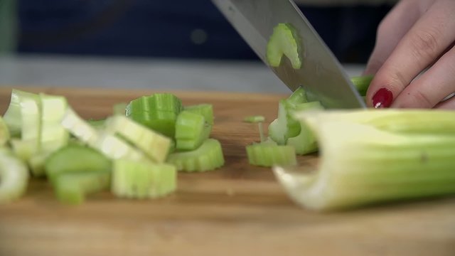 Slicing celery