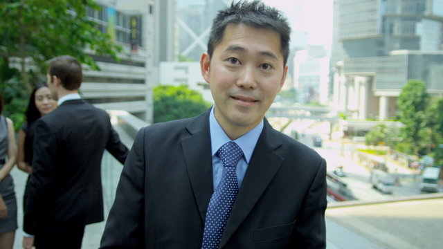 Outdoor Meeting Ethnic Business Team Leader Foreground