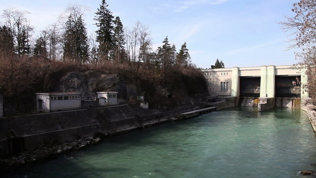 Panoramic shot of hydro electric power station