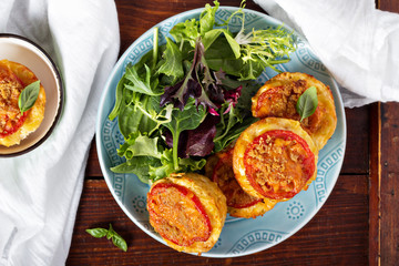 Macaroni and cheese in muffin tins