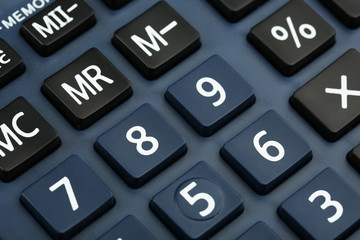 Macro view of calculator board