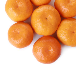 Tangerines isolated on white