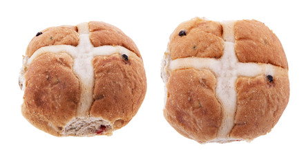 Hot Cross Bun Whole - Isolated