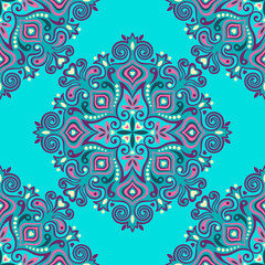 Seamless background with abstract ethnic pattern.
