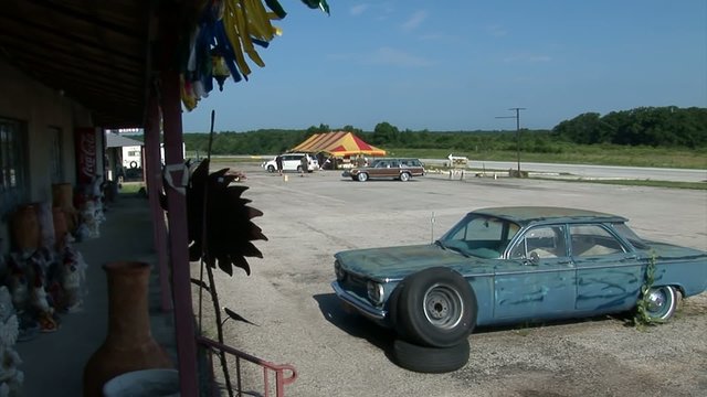 Old car . Longest bicycle competition over United States of America - RAAM in 2009.