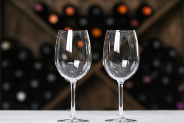 empty wine glasses