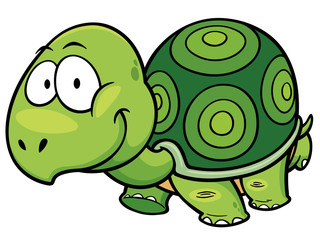 Vector illustration of Cartoon turtle