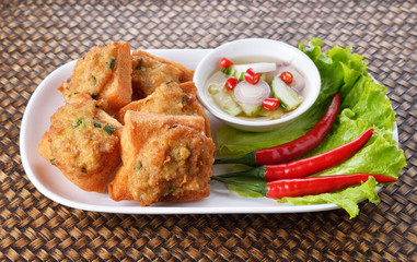 Thailand Food. fried pork buns